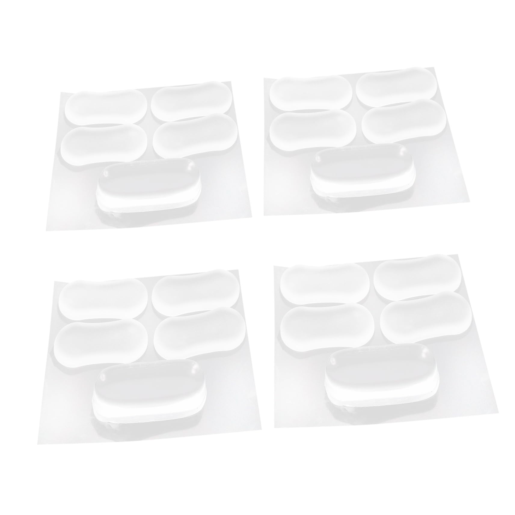HOMSFOU 100piezas Parachoques De Asiento De Inodoro De Transparente Accesorios De Tapa De Inodoro Almohadillas para Asiento Amortiguadores para Muebles y Gabinetes Fáciles De Instalar