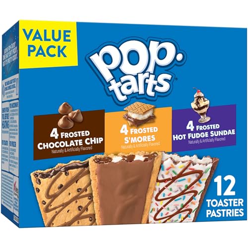 Pop-Tarts Toaster Pastries  Breakfast Foods  Kids Snacks  Value Pack  Chocolate Lover's Variety Pack  20.3oz Box (12 Pop-Tarts)