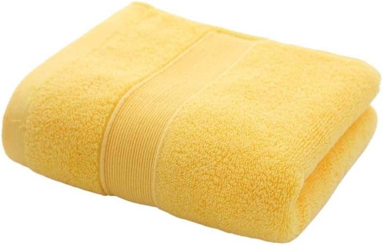 3 Pack Cotton Bath Towels, Thick and Large, Soft & Absorbent, Gentle on Skin, Multiple Colors(Yellow)