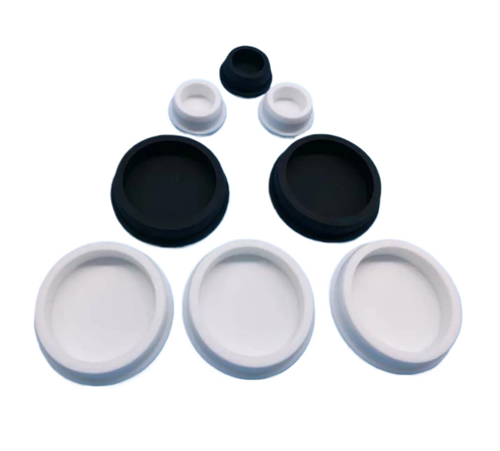 Okrągła zatyczka z silikonowej do otworu uszczelniającego 6,8 mm-201,5 mm Zaślepka w kształcie litery T(Schwarz,15.5mm(1pcs))