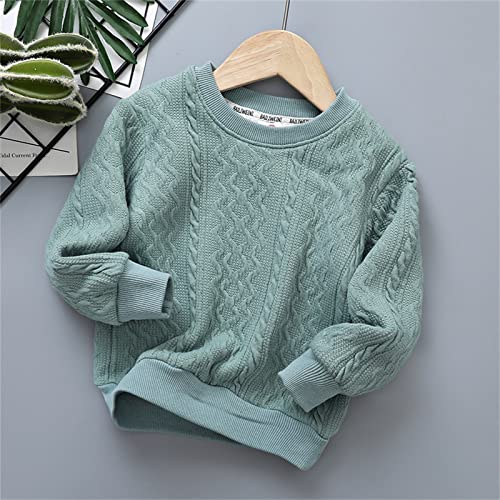 Toddler Children Kids Baby Boys Girls Solid Round Collar Knitted Thick Sweater Pullover Blouse Tops (C, 4-5 Years)3