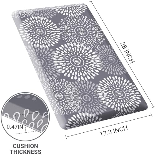LuxStep Kitchen Mat Waterproof Kitchen Rugs for Floor Cushioned Anti-Fatigue Mat Non-Slip Standing Desk Mat Comfort Floor Mats for House Sink Office 17.3