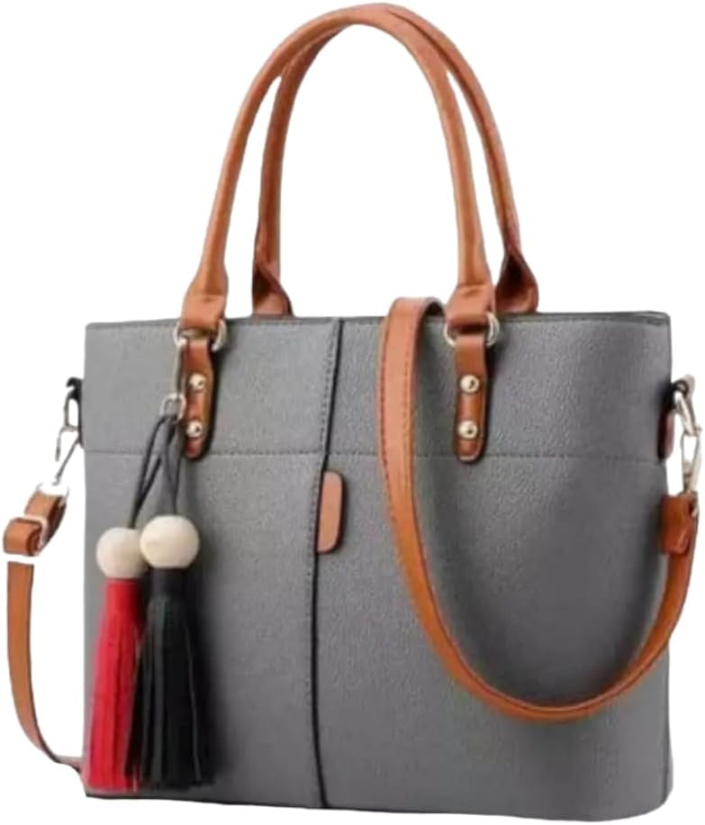 women's pu leather handbag shoulder bag hand held bag with long strap queen collection simple sober and stylish (HB5)