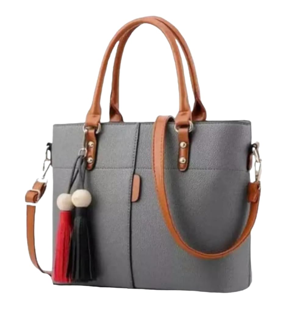 Genericwomen's pu leather handbag shoulder bag hand held bag with long strap queen collection simple sober and stylish (HB5)
