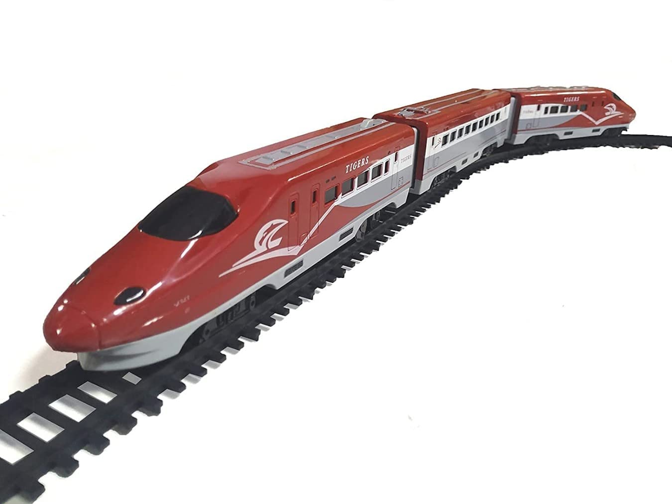 BELLABOTA Tigers Bullet Train Set with Light and Sound & Track High Speed Electric Metro Train with Long Track and Flyover Signal Accessories Best Train Toy (B0CRYYRYGB) Amazon Price History, Amazon Price Tracker