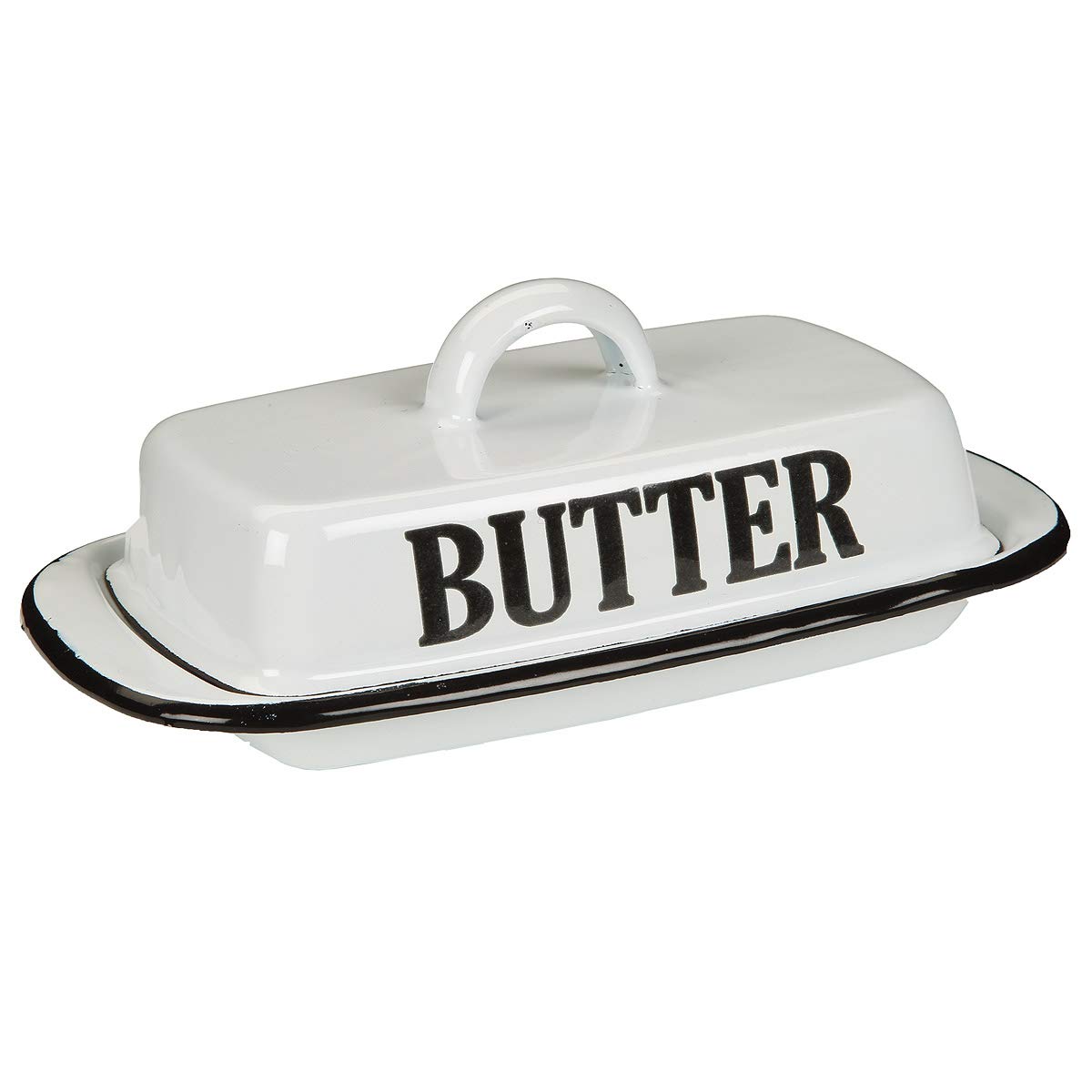 Colambi Enamel Butter Dish, Butter Dish, Butter Dish.