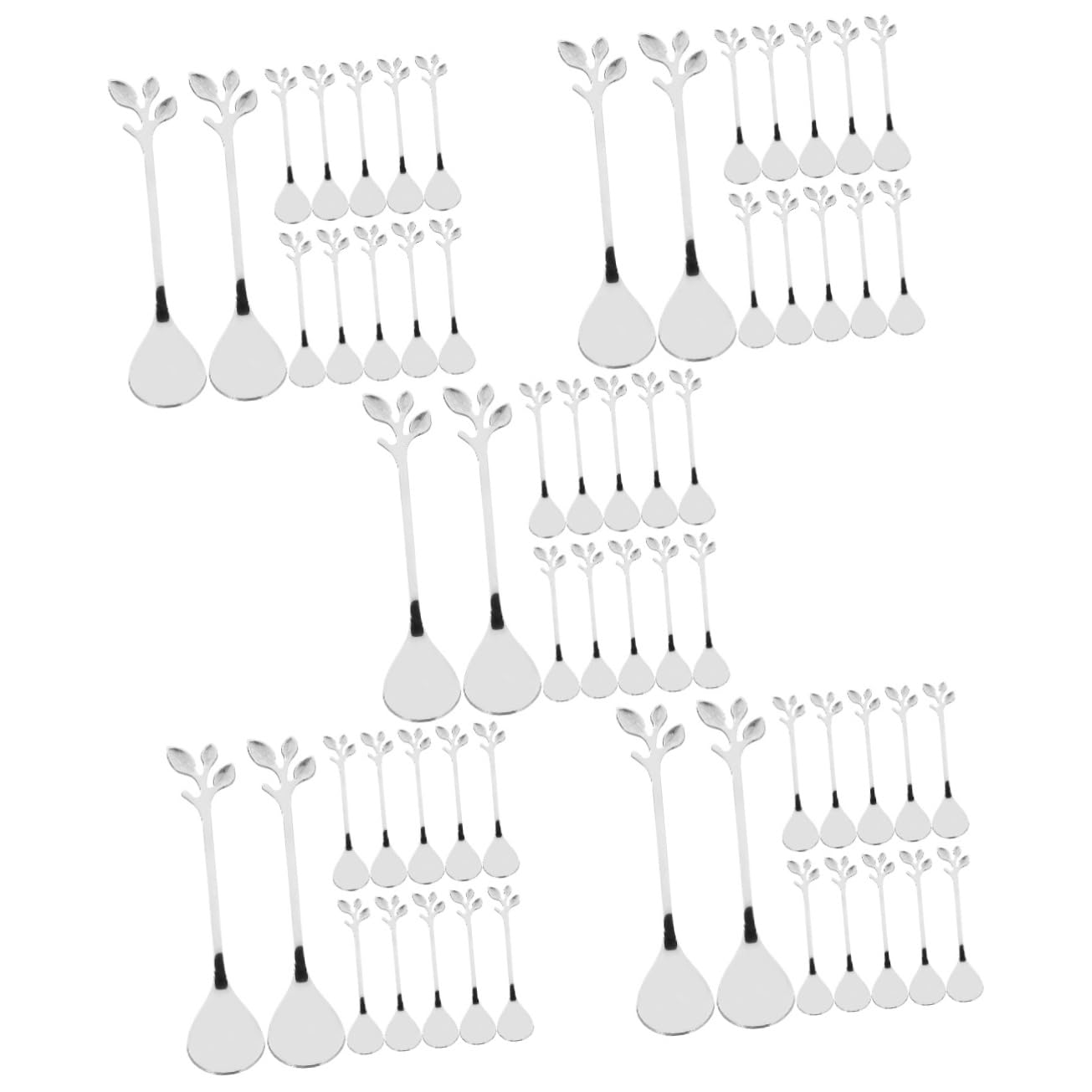 iplusmile 60piezas Cucharas De Mezcla De Acero Inoxidable Utensilios Para Cócteles y Bebidas Diseño De Herramientas De Bar y Cocina Resistente y Duradero Para Uso Casa y Eventos