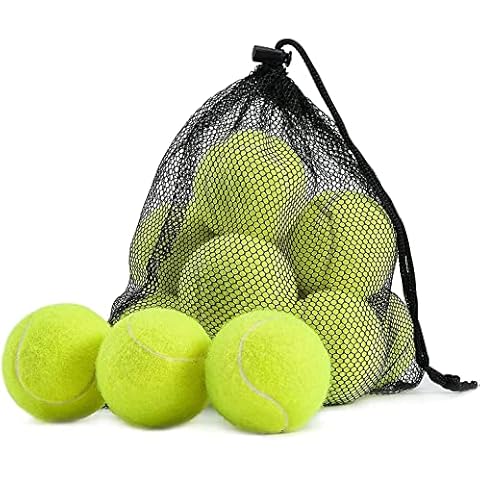 Tennis Balls with Storage Bag - Fine Quality Thick-Walled Tennis Ball - Perfect for Tennis, Cricket, and Dog Ball Launcher (24) Cover