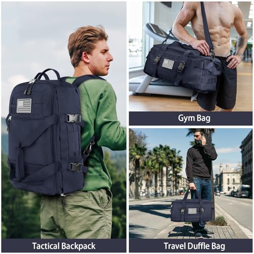 Image of Gym Bags for Men, Military Travel Duffle Bag with Shoe Compartment