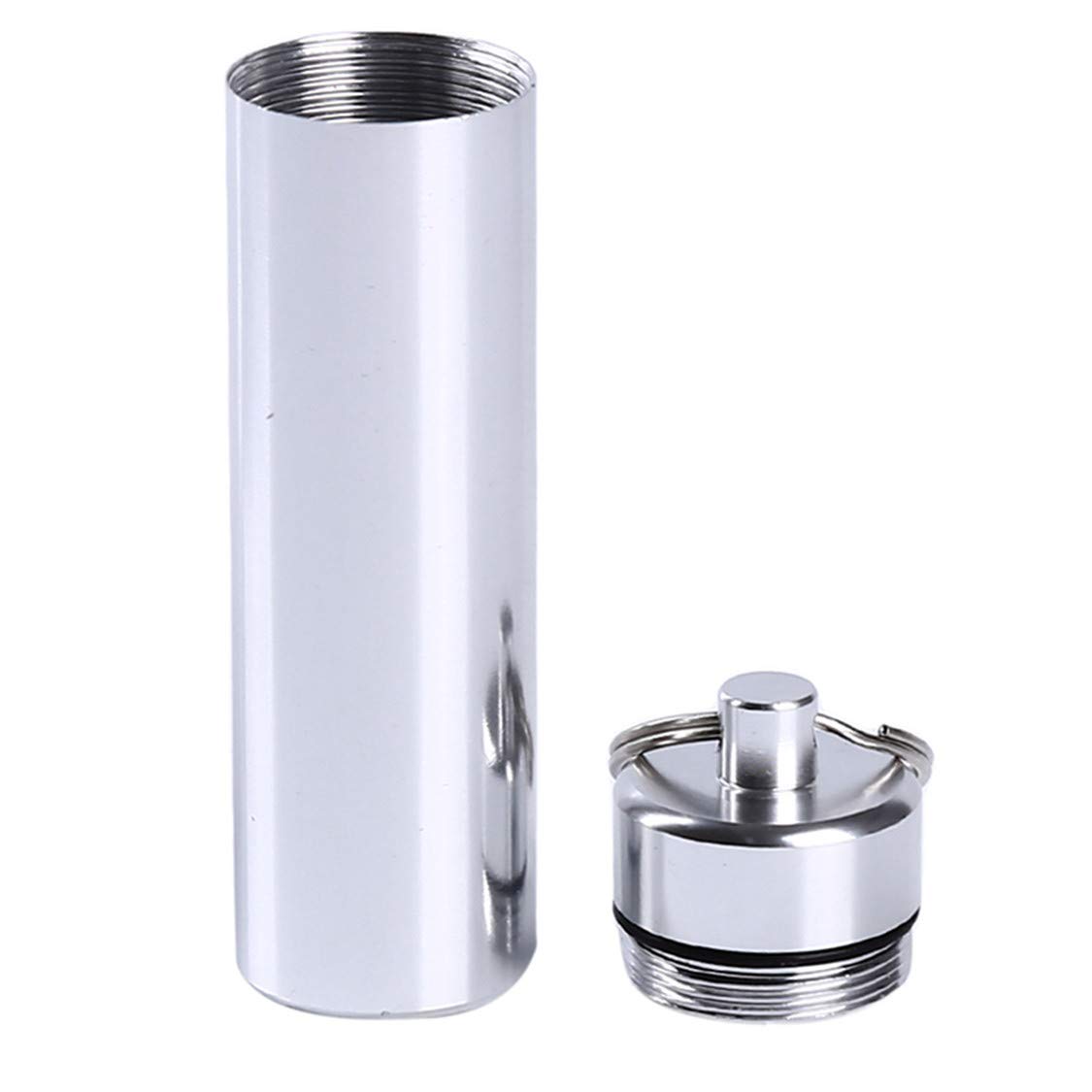 Idiytip Aluminum Alloy Portable Travel Pocket Toothpick Holder Travel Seal Storage Toothpick Cotton Swab Bottle(#1)