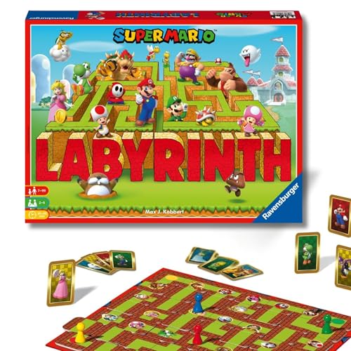 Ravensburger - Laberinto Super Mario | Juegos De Mesa Niños 7 Años | Regalos para Niños | 2-4 Jugadores | Juego De Mesa 7 Años | Mario Bros | Board Games