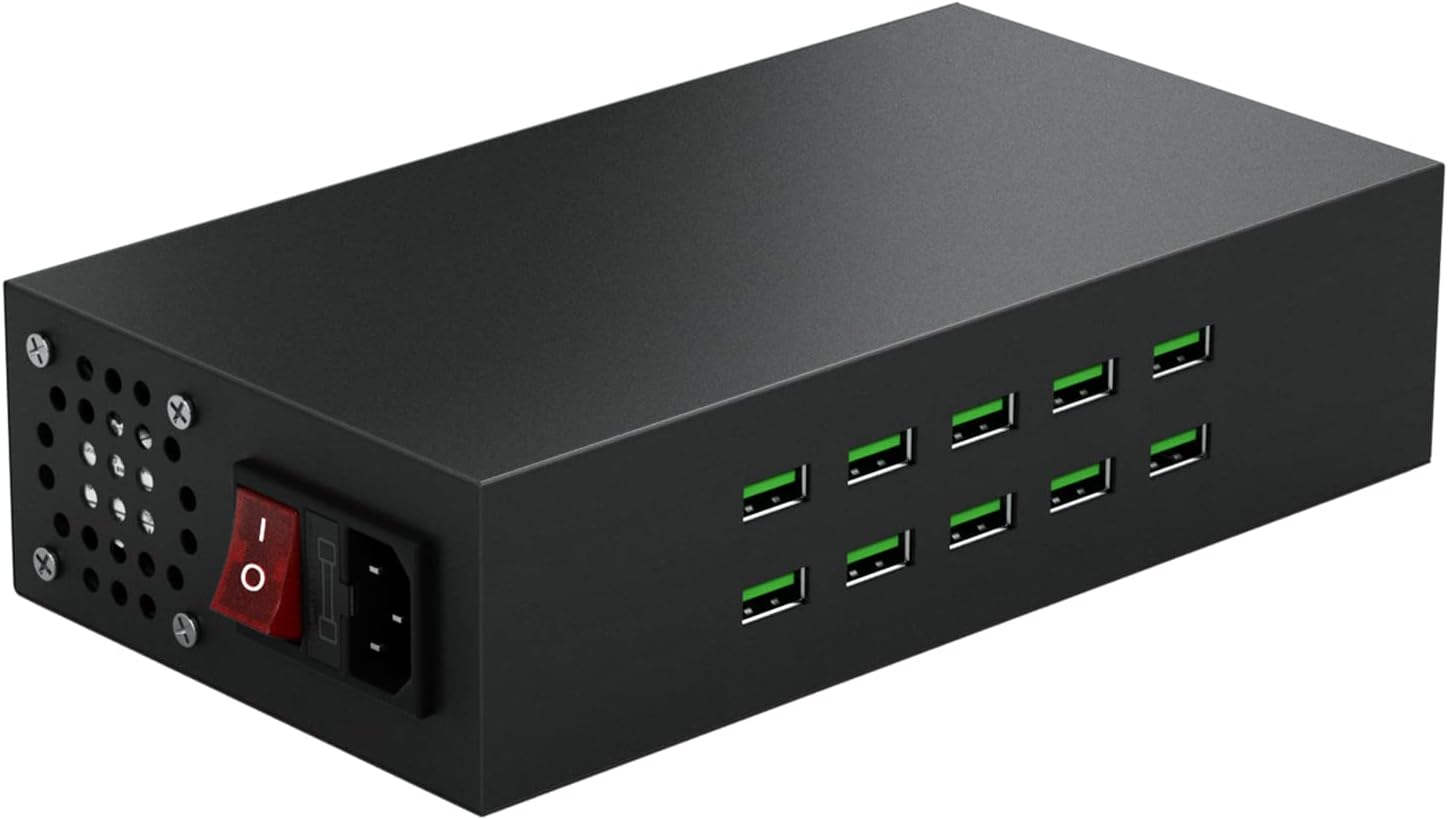 ORICO 10-Port USB Charging Station 120W - Multi Device Charging Dock Organizer