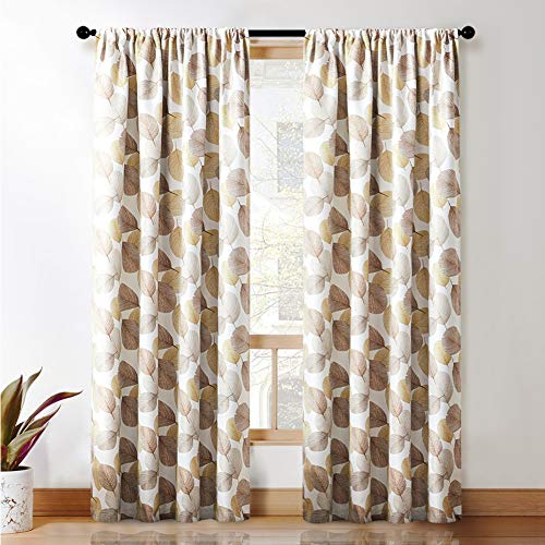 lffopt Cortina Separador de ambientes Cortinas Cortinas Negro Cortinas Los niños Cortinas Cortina de apagón De Cortinas, 100X250,Brown