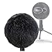 YOUSHARES Furry Windscreen Muff - Customized Pop Filter for Microphone, Deadcat Windshield Wind Cover for Improve Blue Snowball iCE Mic Audio Quality (Black)