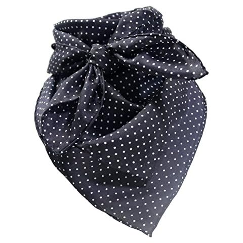 Wyoming Traders Black Polka Dot Silk Scarf Cover