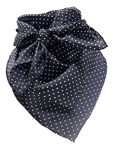 Wyoming Traders Polka Dot Silk Wild Rag Scarf - Black Black