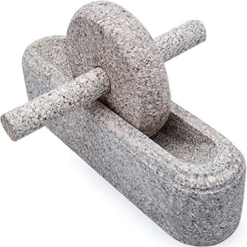 15.7 Inches Natural Antique Herb Stone Roller Mill Grinding Tool, Medical Stone Grinding Wheel For Make Medicines Foods And Spices