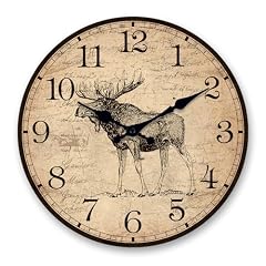 RONGKEJIAJU Farmhouse Moose Wall Clock 24 Inch Silent product