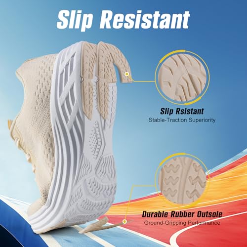 Image of Wide Toe Box Shoes Women Sneakers Extra Wide Width Arch Support Non-Slip Tennis Athletic Ultralight Running Shoes for Women Walking Diabetic Plantar Fasciitis Footwear 6-12