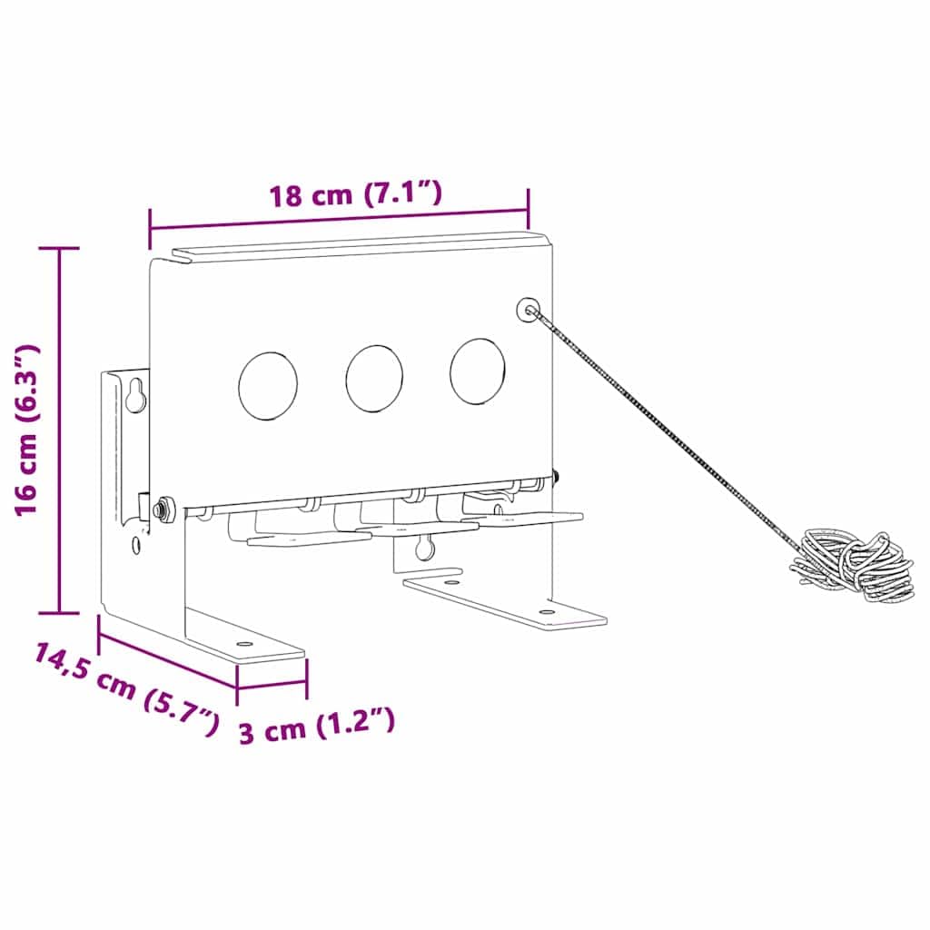 vidaXL Biathlon Knockdown Ziel Weiß 18 x 14,5 x 16 cm Stahl, Biathlon Zielgeräte, Schießübungs-Kit, Outdoor-System, Präzisionswerkzeug, Genauigkeitstraining