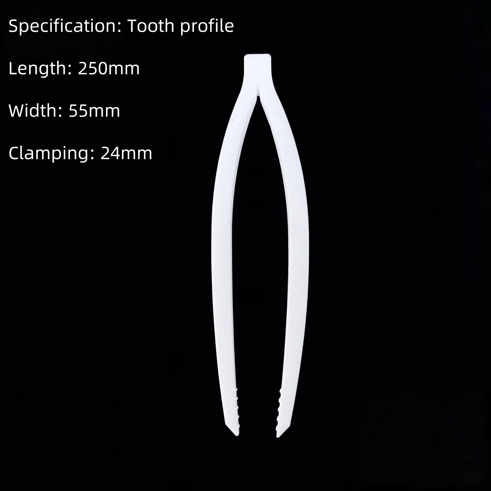 Pęsety z PTFE odporne na wysokie temperatury – Pęsety PEFT ze stali nierdzewnej – 1 szt(Tooth Profile 250mm)
