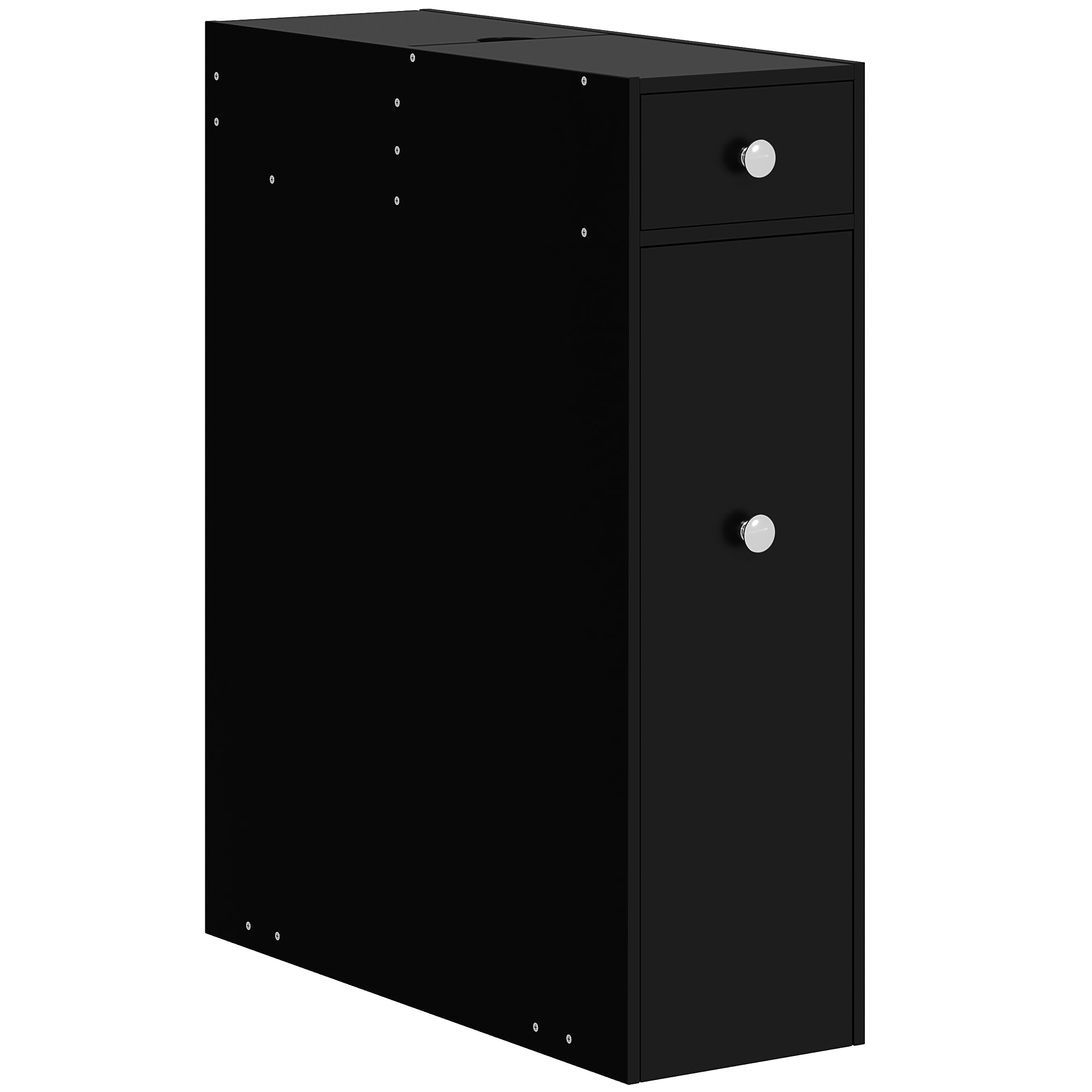 HOMCOM Meuble pour Toilette Salle de Bain Rangement Papier 17 x 48 x 58 cm