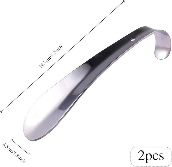 Calzador de Zapatos de Acero Inoxidable, Pack de 2 Unidades miniatura 2