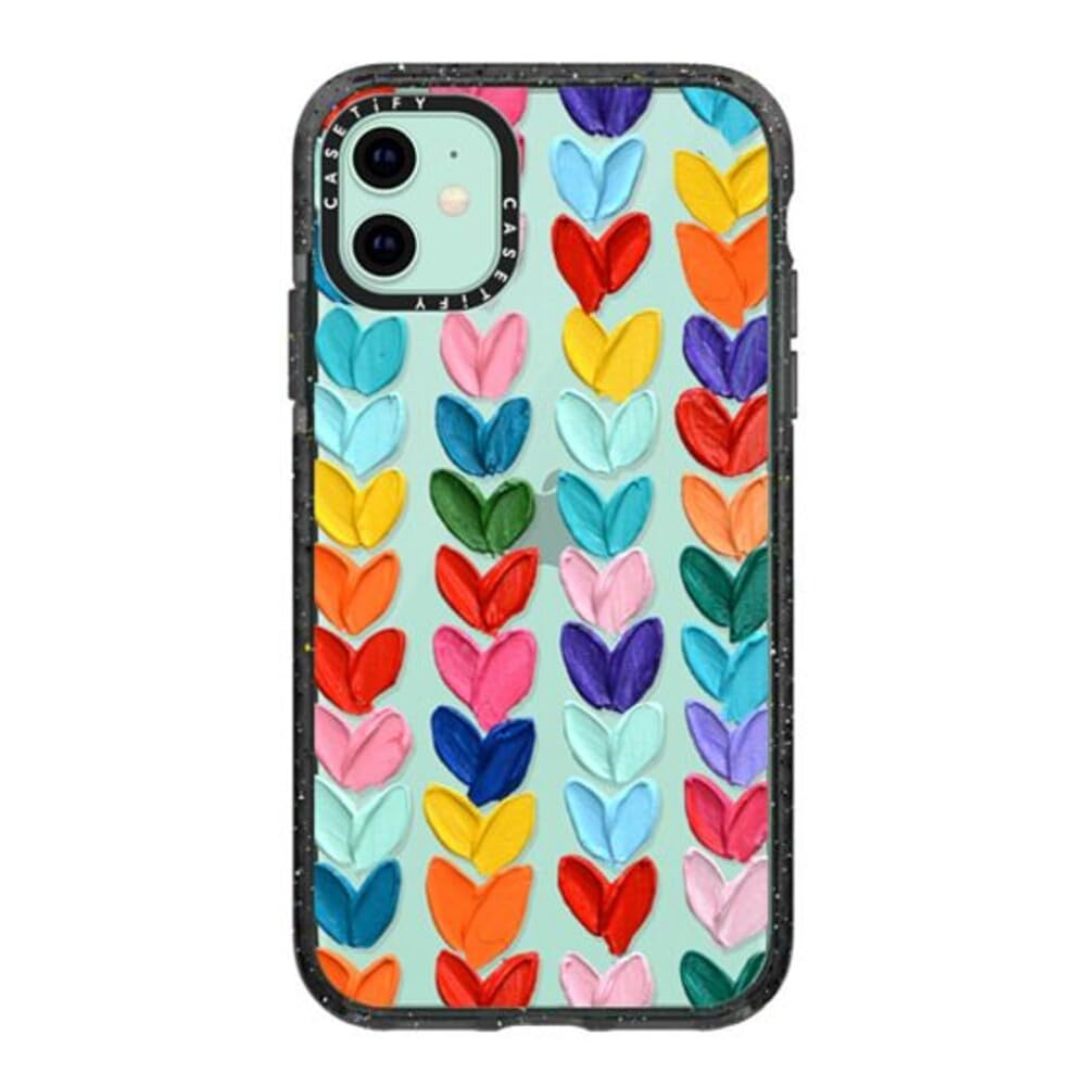 Amazon.com: CASETiFY Impact Case for iPhone 11 - Clear Polka Daub