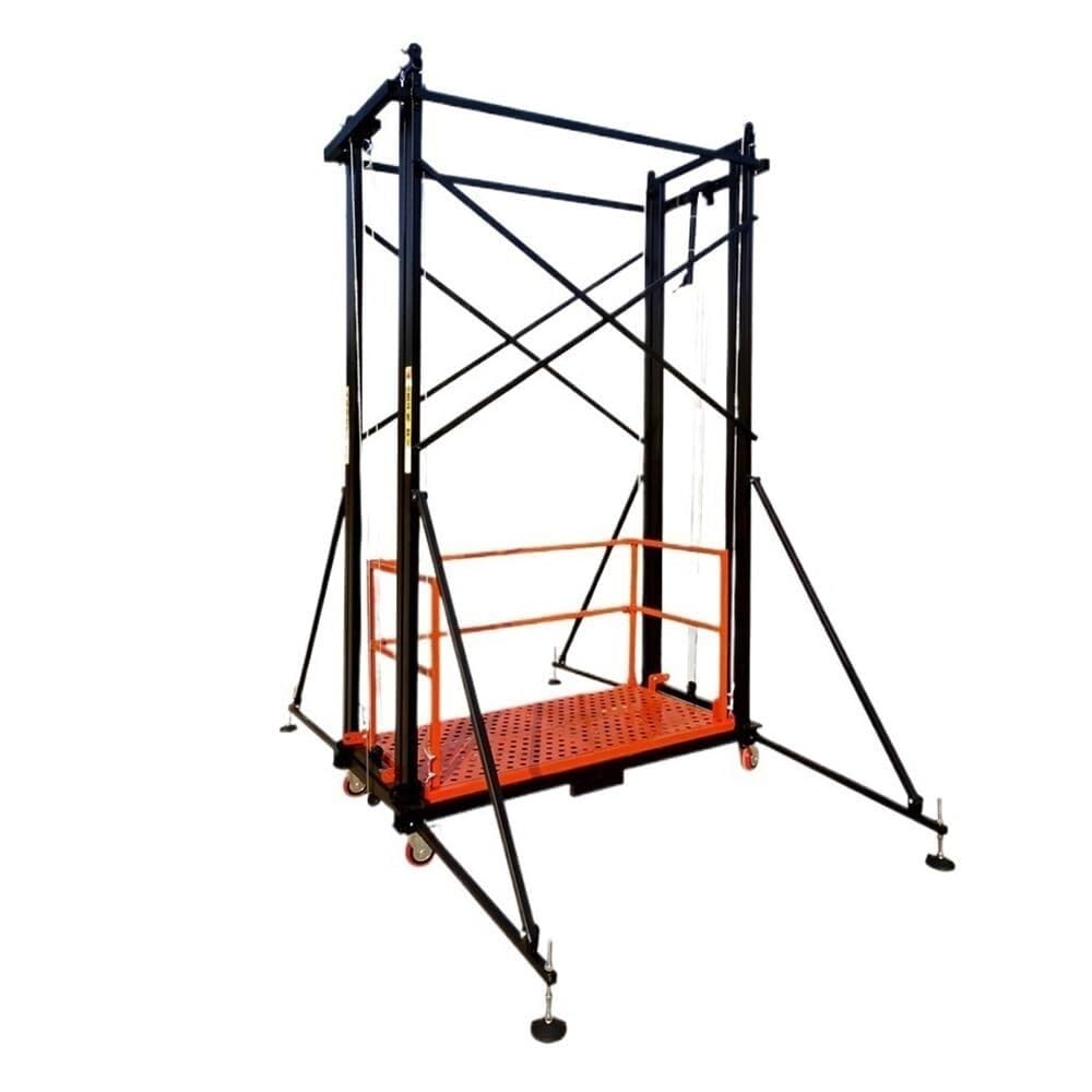 Piattaforma per ponteggi Ponteggio di sollevamento elettrico con telecomando, paranco mobile idraulico, decorazione for interni ed esterni Ponteggio Trabattello(5m)