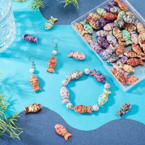 Perles poisson turquoise pour création de bijoux et décoration de plage - 4