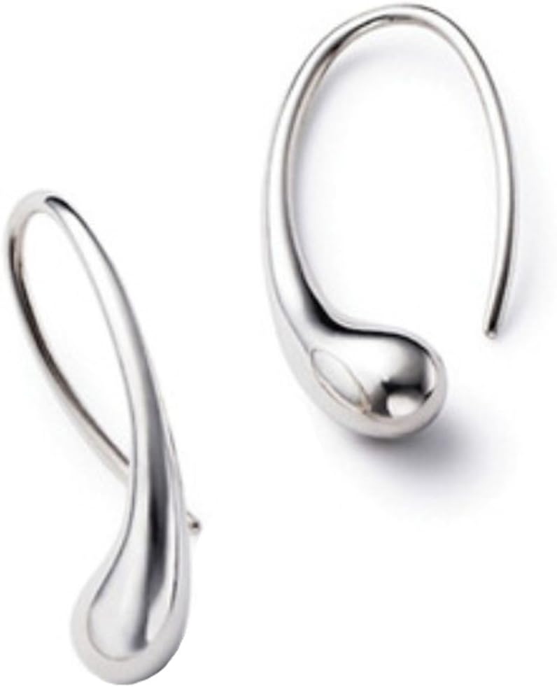 ANDI ROSE Fashion Jewelry Women Teardrop Drop Hoop 925 Sterling Silver Plated Earrings