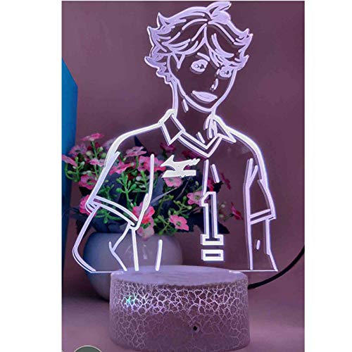 Haikyuu!! Luz nocturna LED Anime Kozume Kenma lámpara para decoración de dormitorio luz nocturna...
