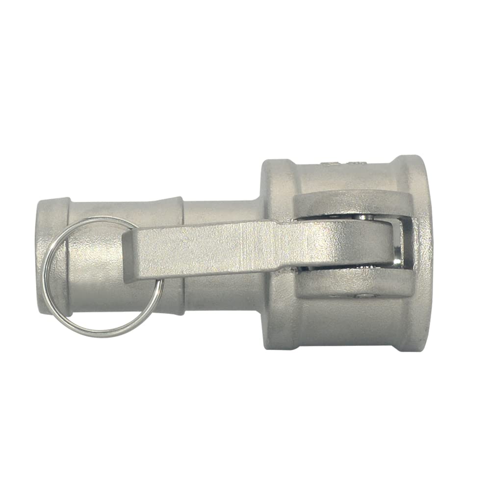 VARMHUS Adaptador de manguera Camlock hembra de acero inoxidable 316 de 1-1/4 pulgadas C