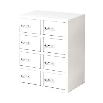 LOOKIT 貴重品ロッカー 2列4段 8人用 ダイヤル錠 金庫 スチール 白 Amazon.co.jp: 【法人専用】 LOOKIT 貴重品ロッカー 2列4段 8人