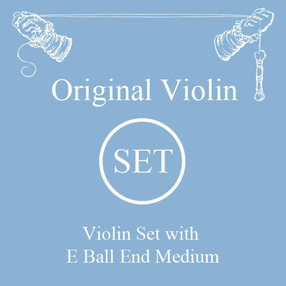 LARSEN STRINGS Violin Strings Original Synthetic, Fibre Core Set with Ball Medium