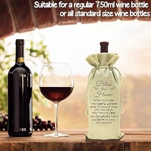 Housewarming gifts unique new house new home gifts bless gift for new houseowner realtor gift for clients bless this home within this home birthday christmas gifts moving away gifts wine bag gift  urban country home decor