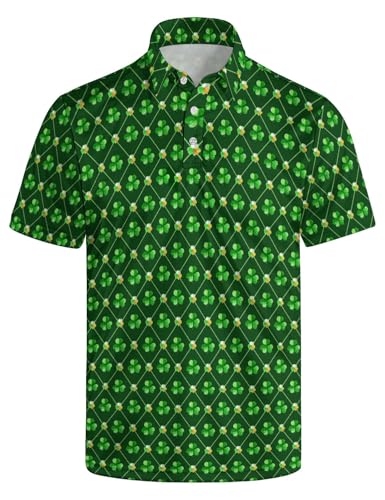 Mens Funny Golf Polo Shirts Short Sleeve Quick Dry Polo Shirts | Moisture Wicking Performance, Athletic Funny Golf Shirts, Funny Print, 4-way stretch