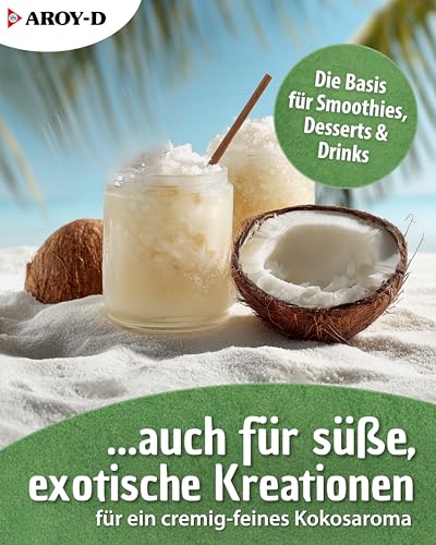 AROY-D Bio Kokosnussmilch I Cremige Bio Kokosmilch zum Kochen & Backen I Vegan, Glutenfrei & Laktosefrei I Ideal für Currys, Desserts, Smoothies & Cocktails I 1 x 500 ml
