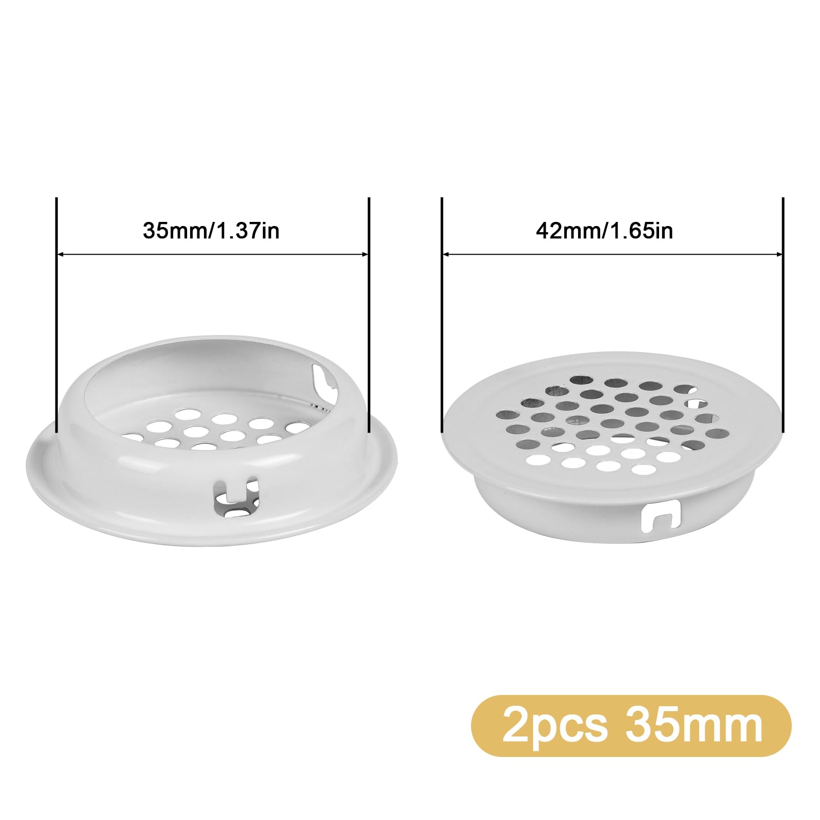 50 Grilles D'aération Rondes En Acier Inoxydable De 2 Pouces Environ 5 1 Cm 98620403