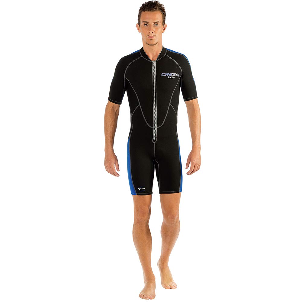 Cressi Lido Man Shorty Wetsuit 2mm - Muta Shorty per snorkeling, nuoto e sport acquatici, in Neoprene Ultra Stretch 2mm, per Uomo