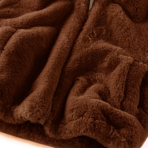 Toddler Fleece Coats Zip up Fuzzy Hooded Jackets Thick Warm Baby Boys Girls Winter Outwear Soft Flannel Jackets Clothes4