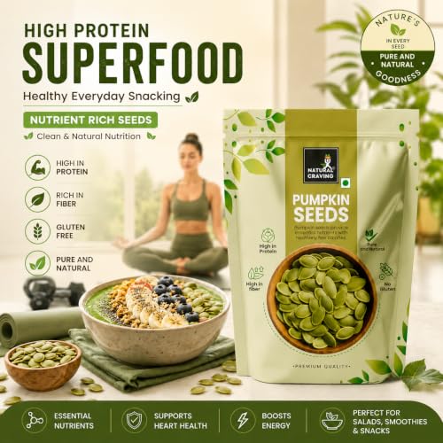 Image of Natural Craving Pumpkin Seeds 900g | Premium Raw & Natural Seeds for Eating | Rich in Protein, Fiber, Zinc & Magnesium | Healthy Snack for Diet, Immunity & Daily Nutrition