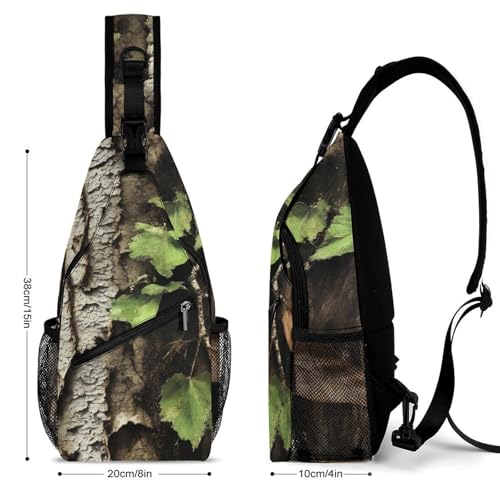 Fashion Chest Bag, Unisex Small Day Pack, Hunting Camo Tree Cross Body Sling Pack For Travel Hiking2