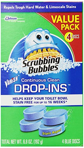 Scrubbing Bubbles Toilet Bowl Drop Ins Blue(Pack of 4 Discs)