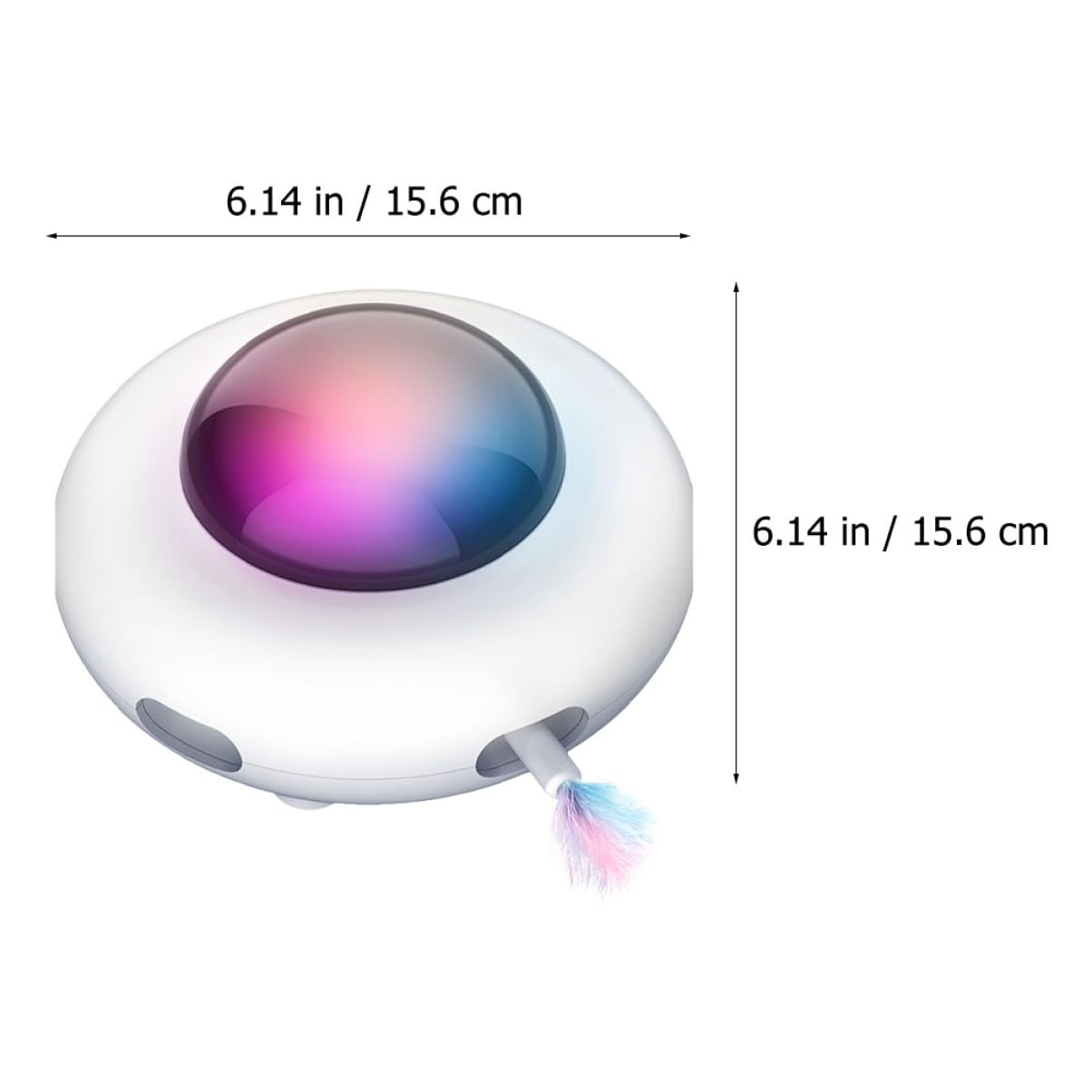Mipcase Jouet Automatique pour Chat Ensemble De Jouets Interactifs À LED pour Taquiner Les Chats