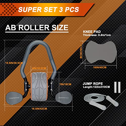Quvvrev-Ab-Roller-Wheel-4d-Ab-Roller-with-Elbow-Support-Knee-Pad-Ab-Wheel-Roller-for-Core-Workout-4d-Dynamic-Core-Trainer-Ab-Roller-for-Abs-Workout-Abs-Roller-Wheel-Exercise-Wheels-for-Abs
