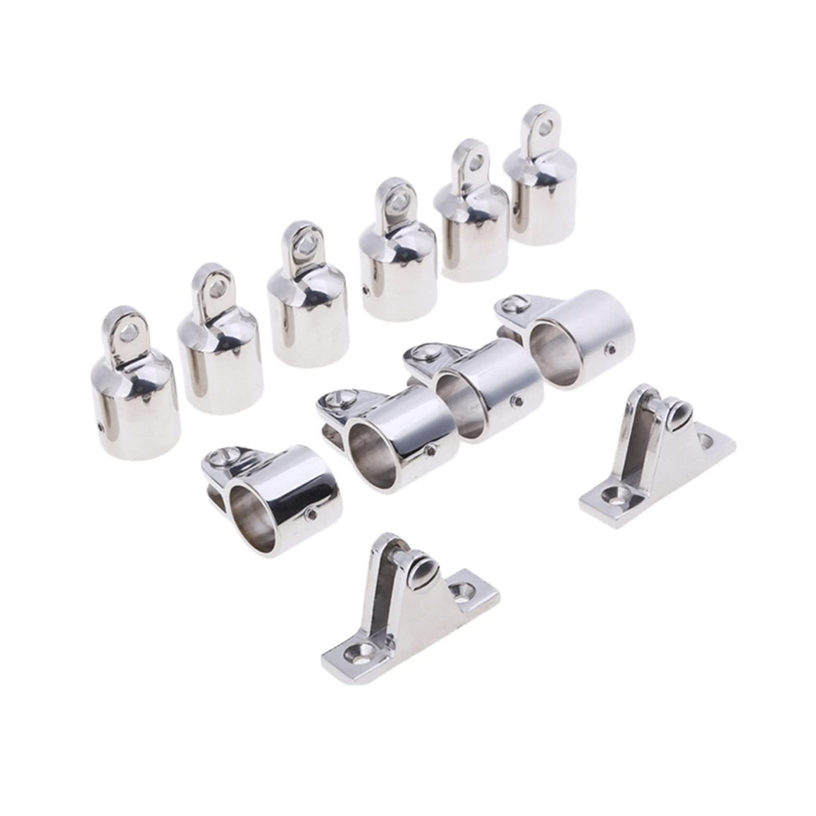22mm, 25mm 316 Stainless Steel Ship Yacht Accessories Marine Hardware Yacht Awning Set Accessories 12 Sets(22mm)
