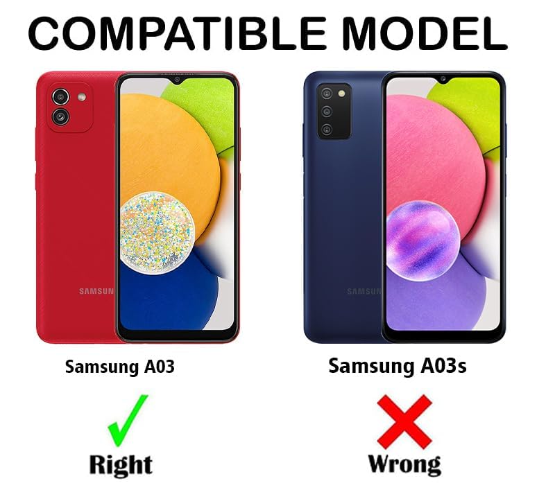Image of Jkobi Hybrid Back Cover Case for Samsung Galaxy A03 (Shockproof with Polycarbonate Clear Panel | Professional Black)