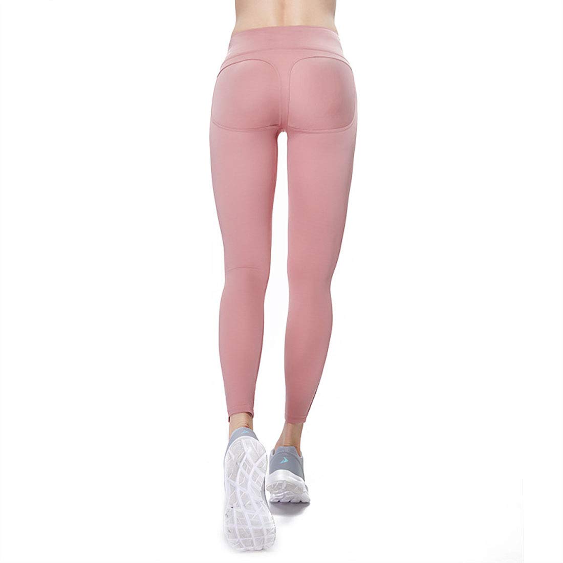 Moda Pantaloni da Yoga, Leggings da Yoga a Vita Alta Elasticizzati, Leggings da Corsa per Allenamento in Palestra, Leggings a Vita Alta Elegante, Pink, M