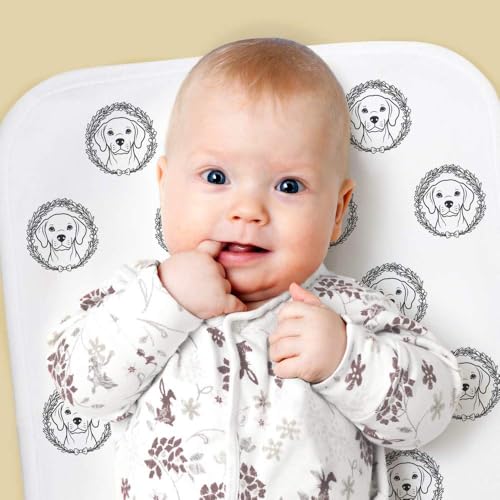 Azeeda 'Dog Wreath' Baby Burp/Wash Cloth (BC00029230)2